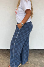 Checkered Wide Leg Jeans