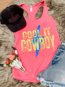 Cool It Cowboy Tank {Pink}