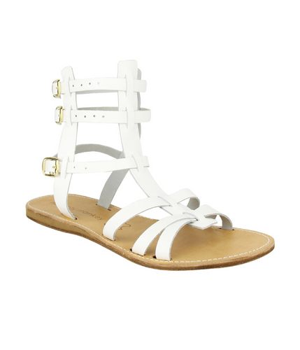 Argos Leather Sandals in White