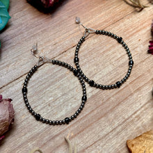 Black Onyx Hoop Earrings – Sterling Silver