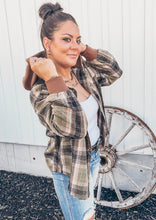 Mountain Morning Plaid Shacket {Green}