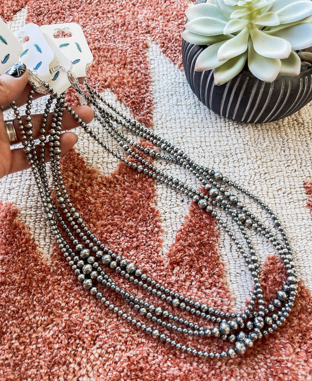 Navajo Silver & Pearls Necklace