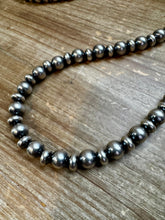 54 inch Necklace - 10 mm & 10 mm saucer Sterling Silver Pearls