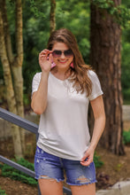 Just Your Basic V-Neck Tee {White}