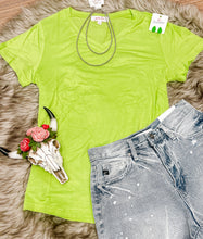 Just Your Basic V-Neck Tee {Lime}