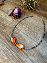 14" Spiny Oyster & Sterling Silver Pearl Choker – 3mm & 10mm