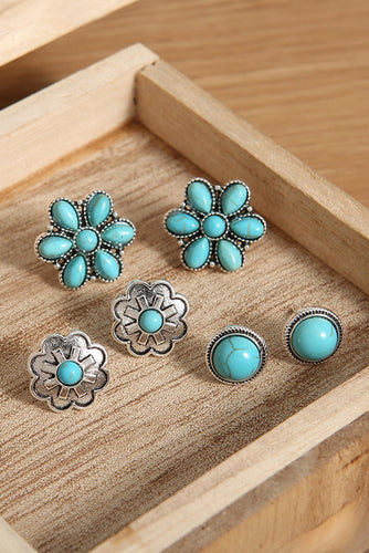 3 Piece Set Western Stud Earrings