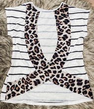 Leopard & Stripes Open-Back Top