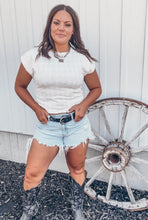 Harley Cap Sleeve Tee {White}