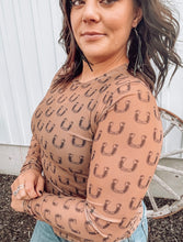 Lucky Horseshoes Mesh Long Sleeve