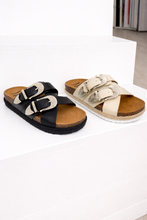 Iris Buckle Sandal in Cream