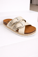 Iris Buckle Sandal in Cream