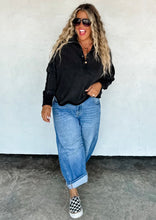 Marley Button Pullover {Black}