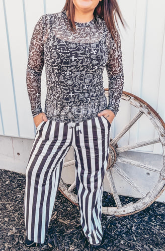 Vertical Vibes Wide Leg Pants