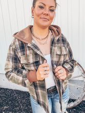 Mountain Morning Plaid Shacket {Green}