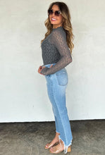 Jolie Lace Long Sleeve {Charcoal}
