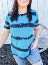 Topsy Teal Striped Tee