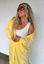 The Desi Sweatshirt Cardigan {Yellow}