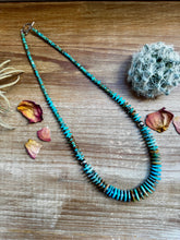 23 inch graduated turquoise necklace tri-color