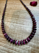 20 Inch purple spiny shell and 3 mm sterling silver pearls