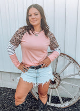 Leopard & Stripes Long Sleeve {Pink}