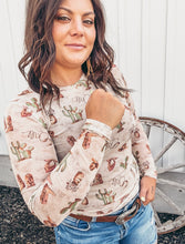Cactus & Boots Mesh Long Sleeve