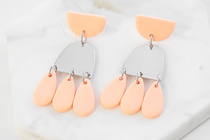 Doris Collection - Silver Sherbet Earrings