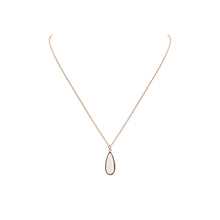 Druzy Collection - Rose Gold Petite Quartz Drop Necklace