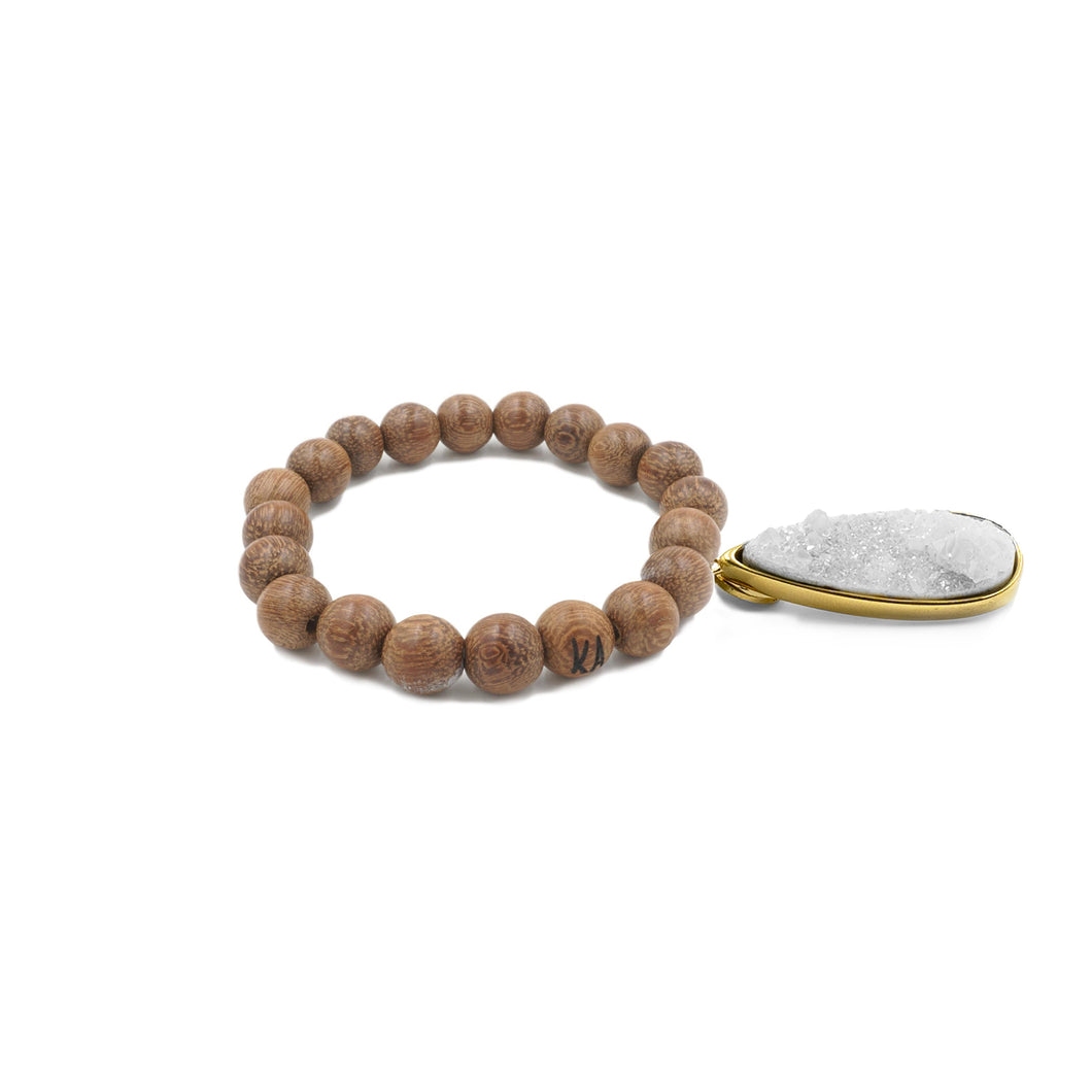 Druzy Collection - Timber Quartz Drop Bracelet