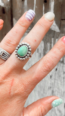 Turquoise Oval Ring {Size 7}