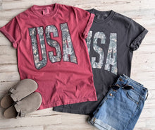 Camo USA Tee {Charcoal}