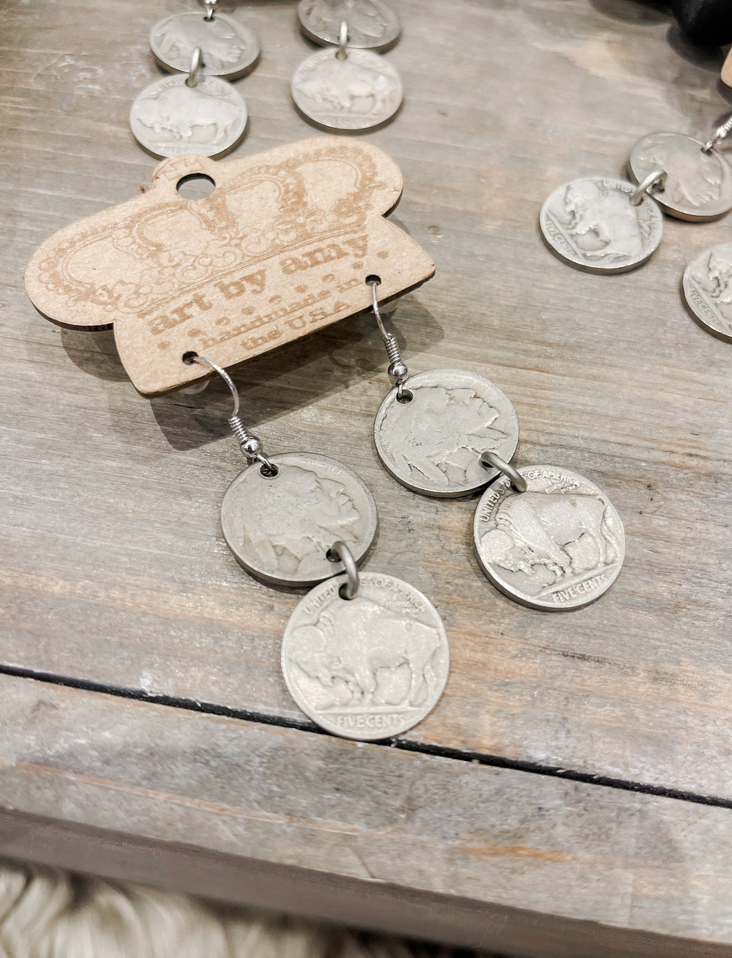 Buffalo Coin Earrings