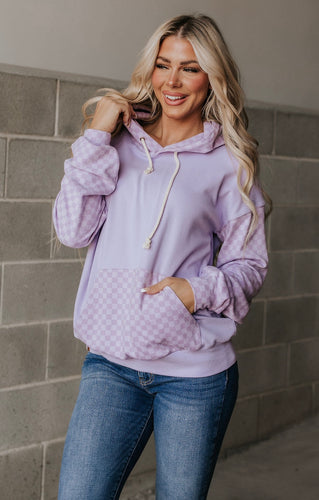 Checked Out University Hoodie-Purple {Ampersand}