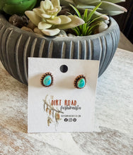 Copper & Mojave Turquoise Stud Earrings