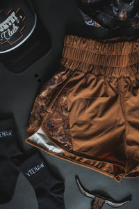 Short Rounds Athletic Shorts {Saddle}