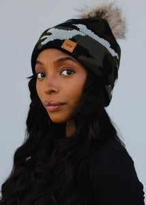 Camo Pom Beanie