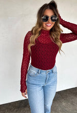 Wine Lace Long Sleeve