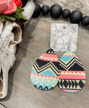 Aztec Wooden Earrings