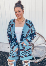 Trading Post Aztec Cloud Cardigan {Blue}