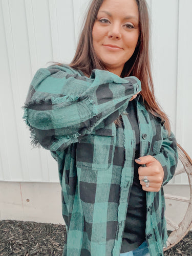 All Checked Out Flannel {Green}