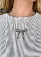 Cowgirl Pearls Bow Necklace
