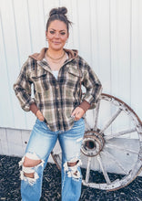 Mountain Morning Plaid Shacket {Green}