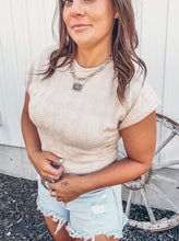 Harley Cap Sleeve Tee {Beige}