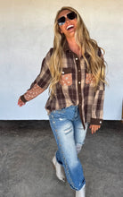 The Scarlet Autumn Shacket {Brown}