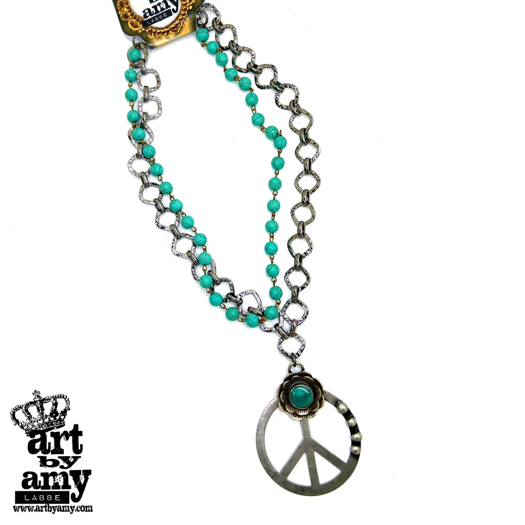 Model Peace Necklace