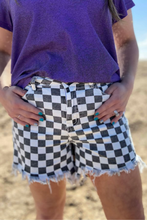 Kreek Checkered Denim Shorts