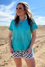 Kreek Checkered Denim Shorts