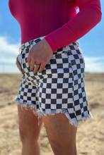 Kreek Checkered Denim Shorts