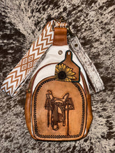 Leather Tooled Sling Bags