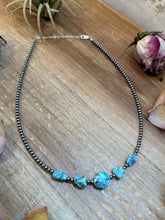 Golden Hills Turquoise & Sterling Silver Pearl Necklace – 16 Inch